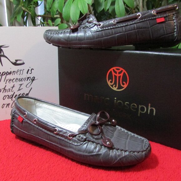 Marc Joseph Cypress Hill Loafers / Flats Grey Crocodile - Picture 1 of 10